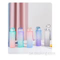 BPA Free Water Flasche Leckdelke Plastikflasche mit Timermarkierungen